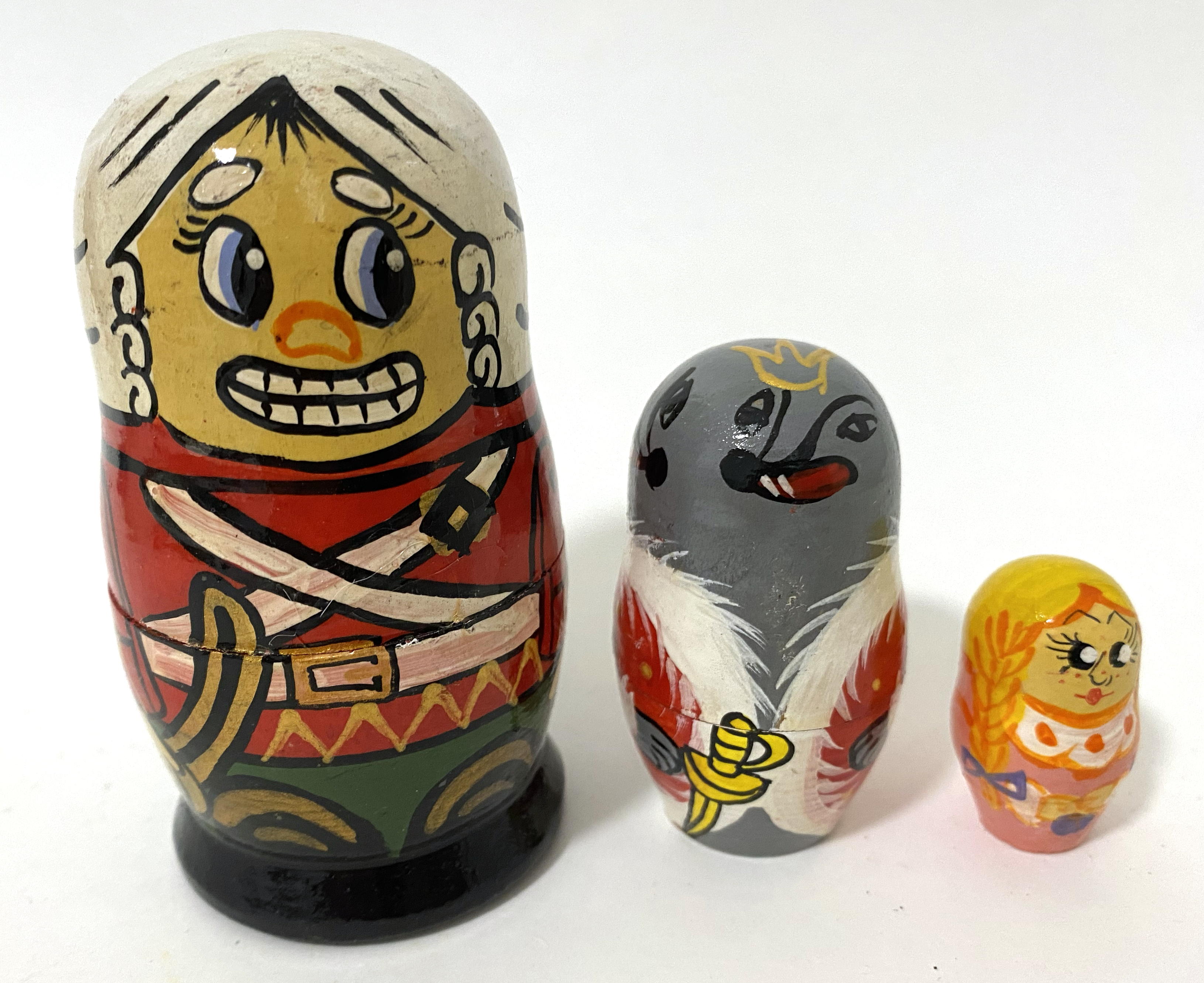 Ivan Tsarevich & the Grey Wolf Matryoshka – 3 Nested Set